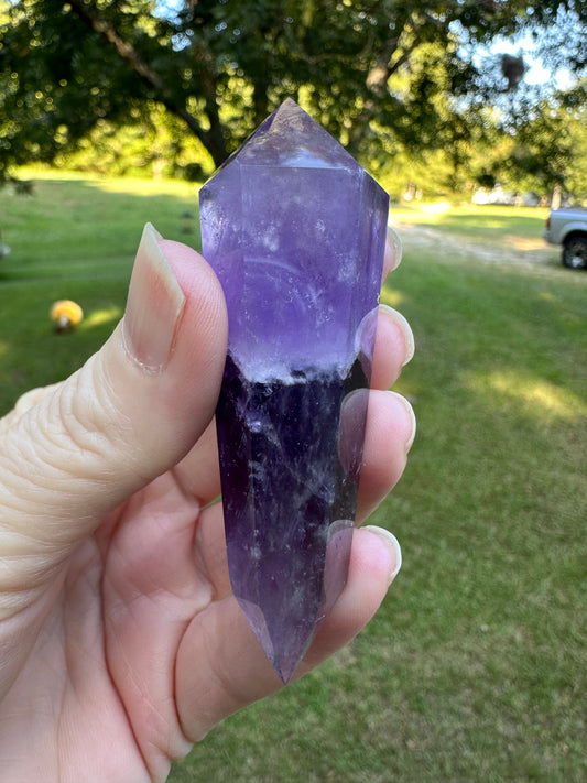 Double Terminated Phantom Amethyst Scepter Wand #5