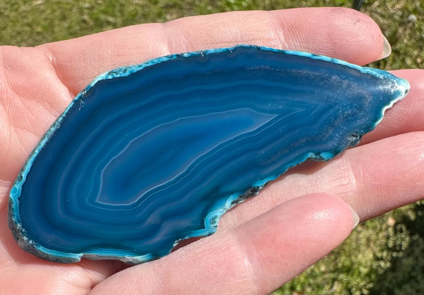 Blue/Teal Agate Slice #10