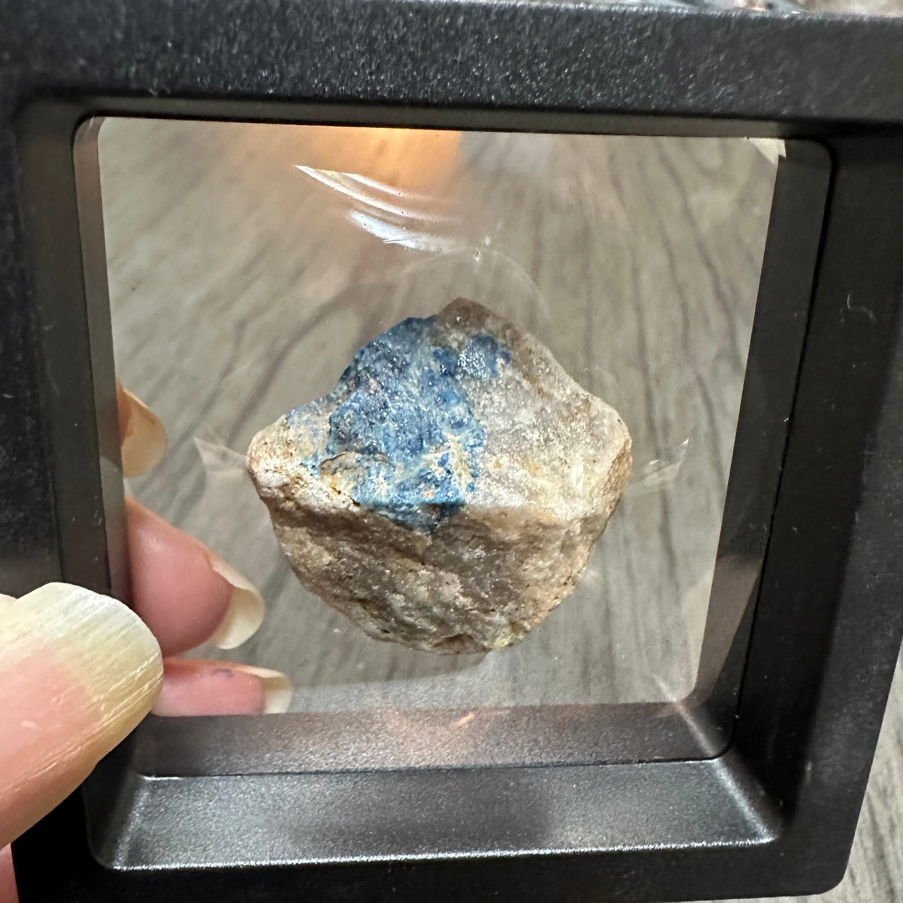 Lazulite Specimen from Graves Mountain Ga in Case – Gems & Minerals ...