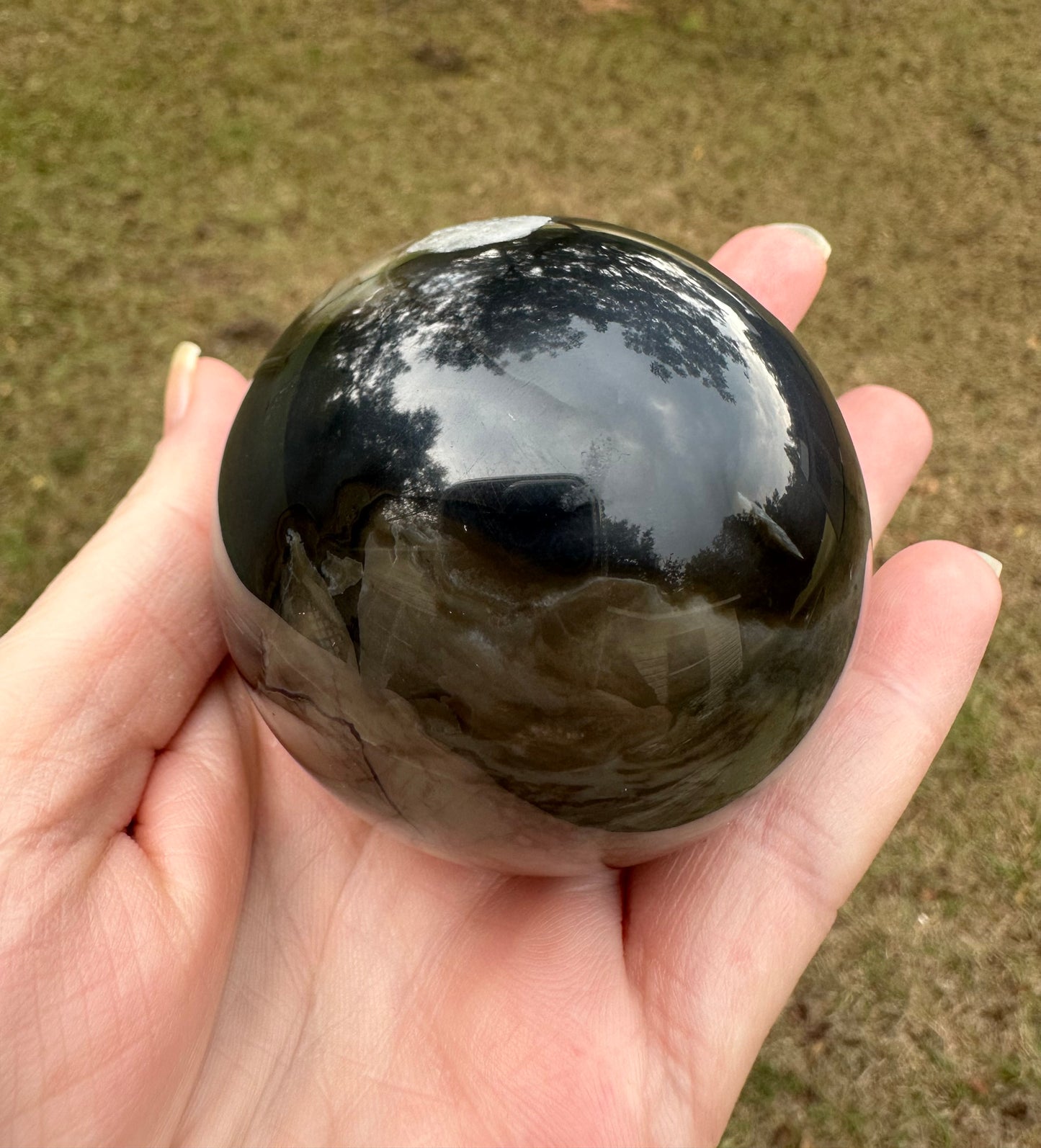 Volcano Agate Sphere UV Reactive #4