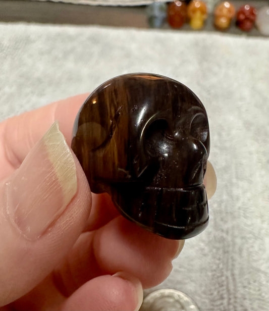 Tiger's Eye Skull