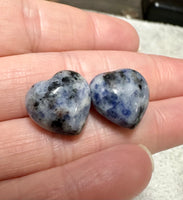 Blue Sodalite Heart Pair