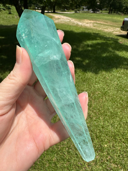 Neon Green Fluorite Scepter #4