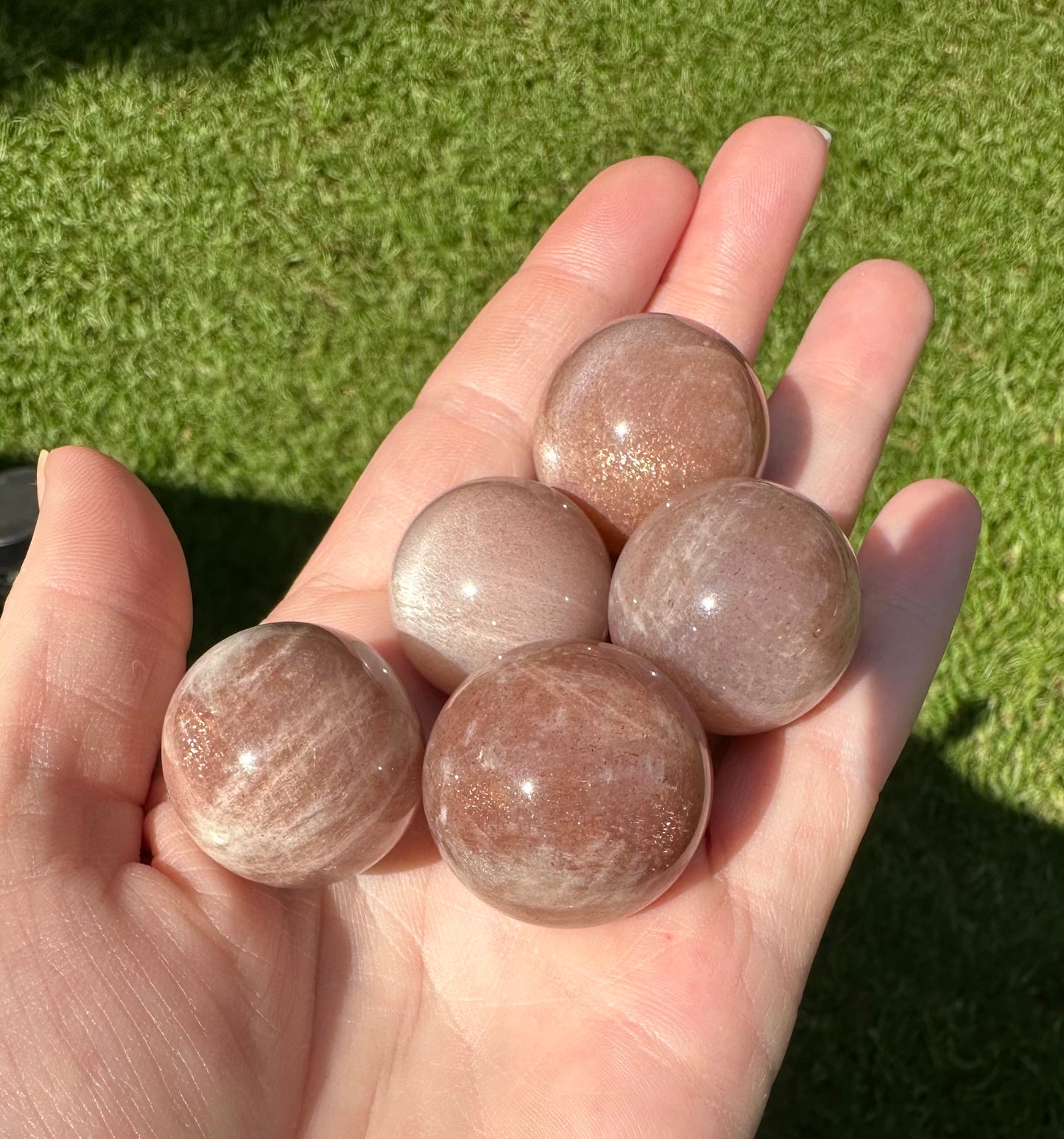 Sparkling Sunstone Spheres