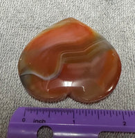 Carnelian Heart Palm Stone #7