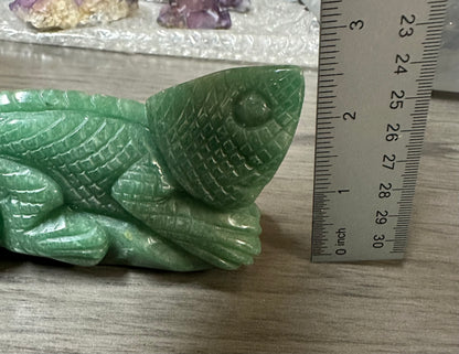 Green Aventurine Lizard Carving