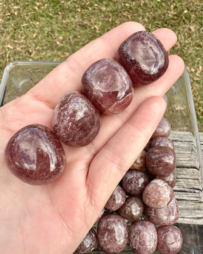 Natural Strawberry Quartz Tumbles