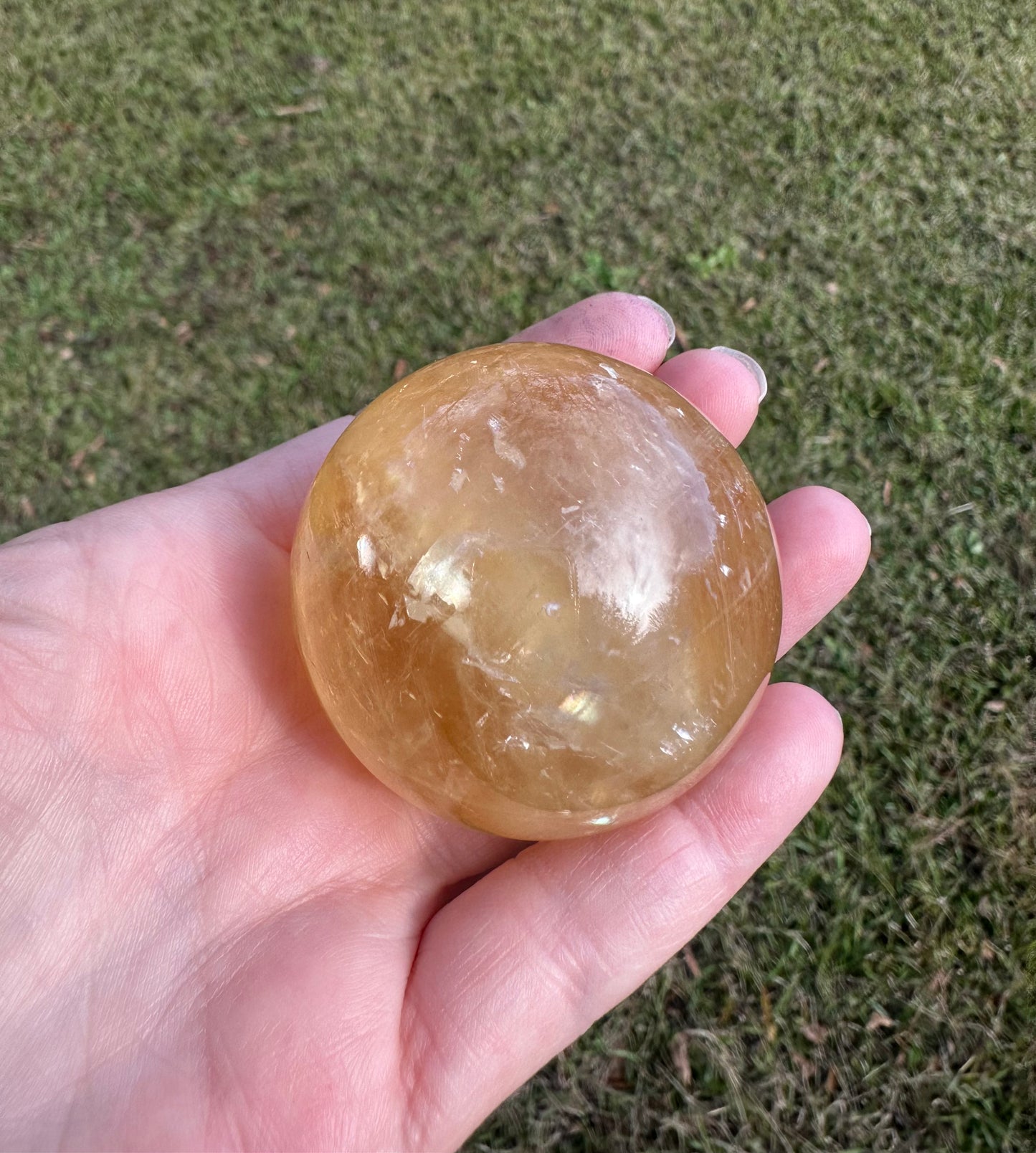 Honey Calcite Sphere #8