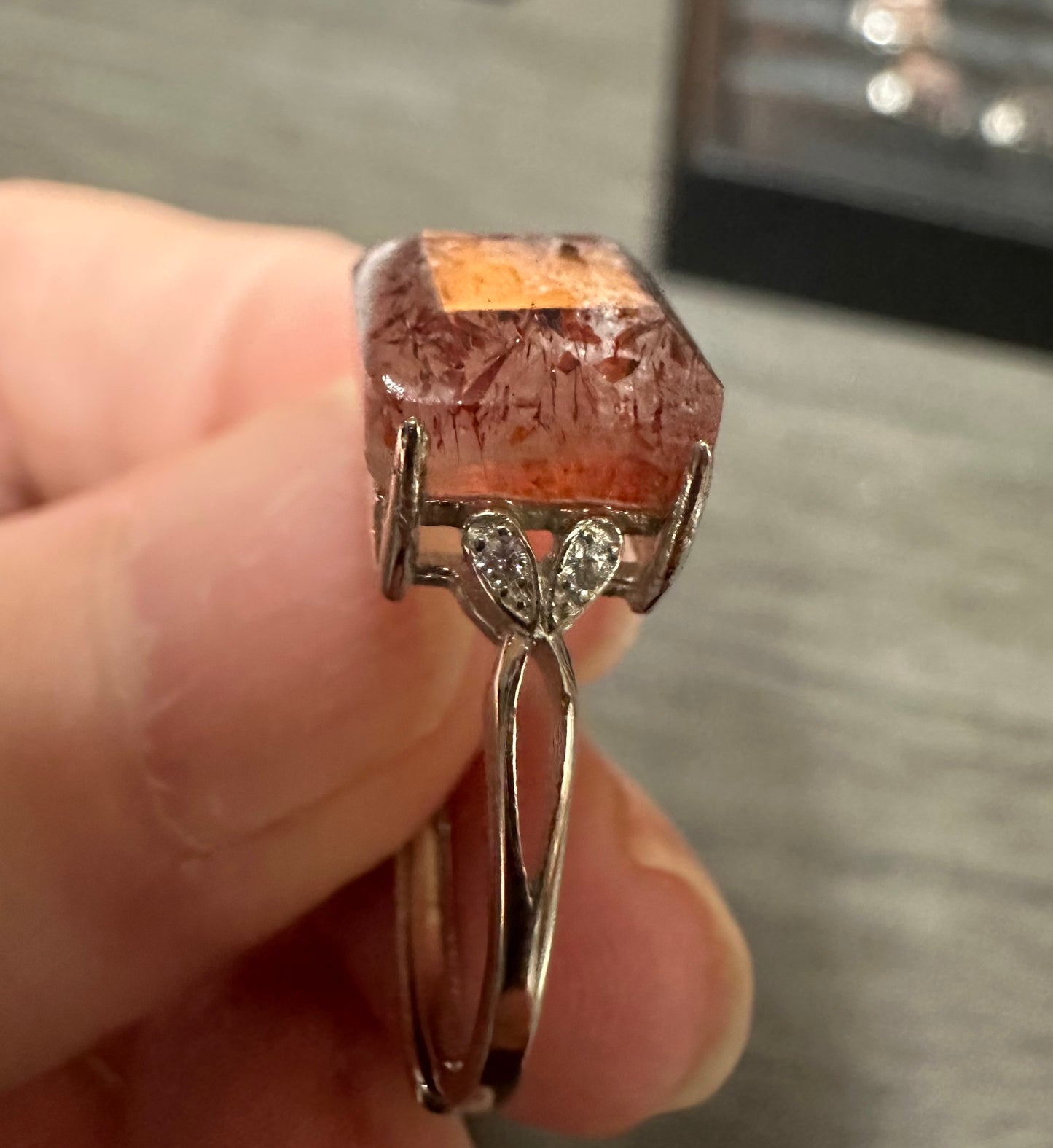 Sterling 925 Super 7 Strawberry Quartz Ring #26