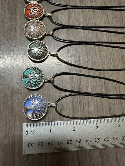 Tree of Life Gemstone Necklaces