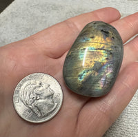 Flashy Labradorite Palmstone #2