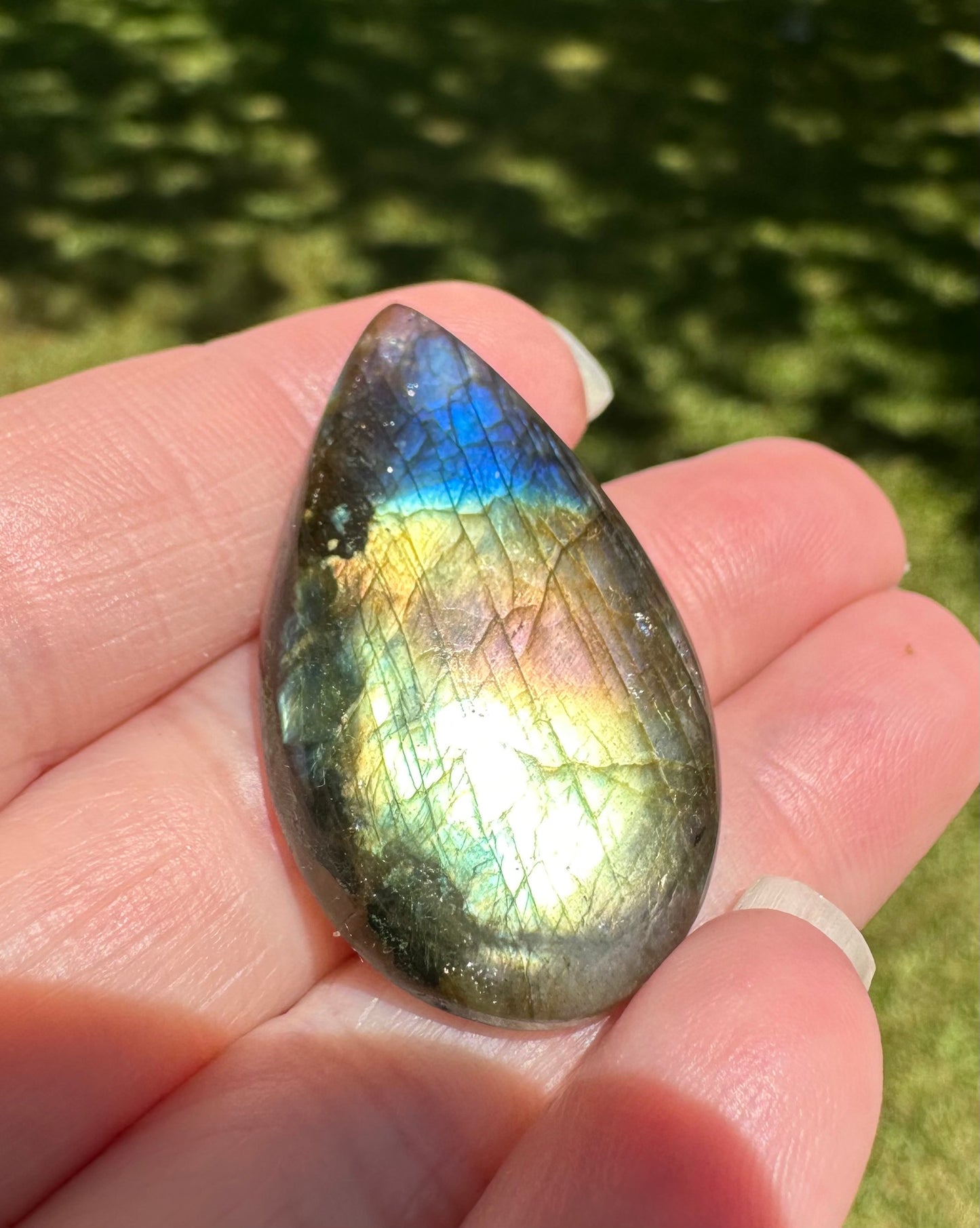 Pearshape Labradorite Cabochon 70a