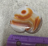 Carnelian Heart Palm Stone #14