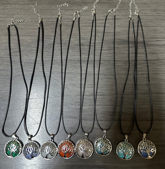 Tree of Life Gemstone Necklaces