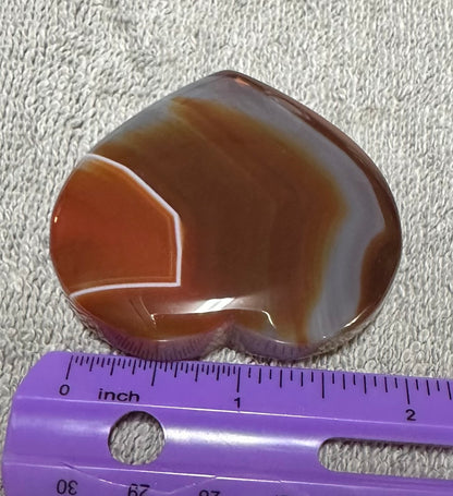 Carnelian Heart Palm Stone #13