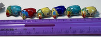 Multi Ceramic/Glass Toucan Bead Strand