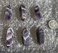 Double Terminated Chevron Amethyst Points