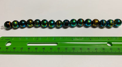 Large Glass Multi-Color Round Bead Strand