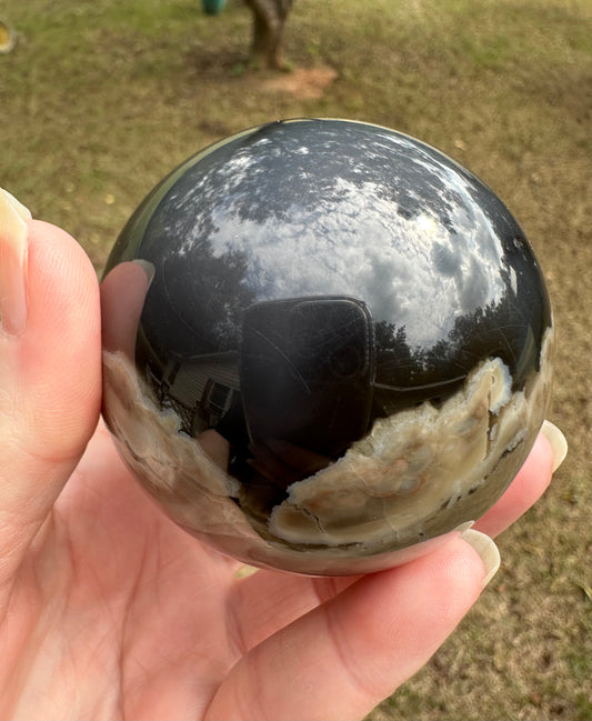 Volcano Agate Sphere UV Reactive #8