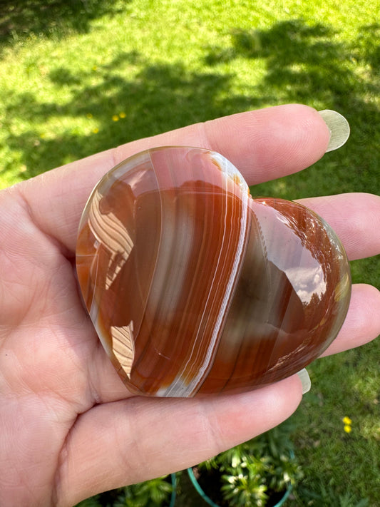 Carnelian Heart Palm Stone #4