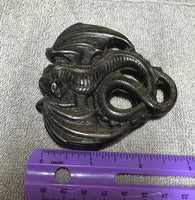 Golden Sheen Obsidian Dragon Carving