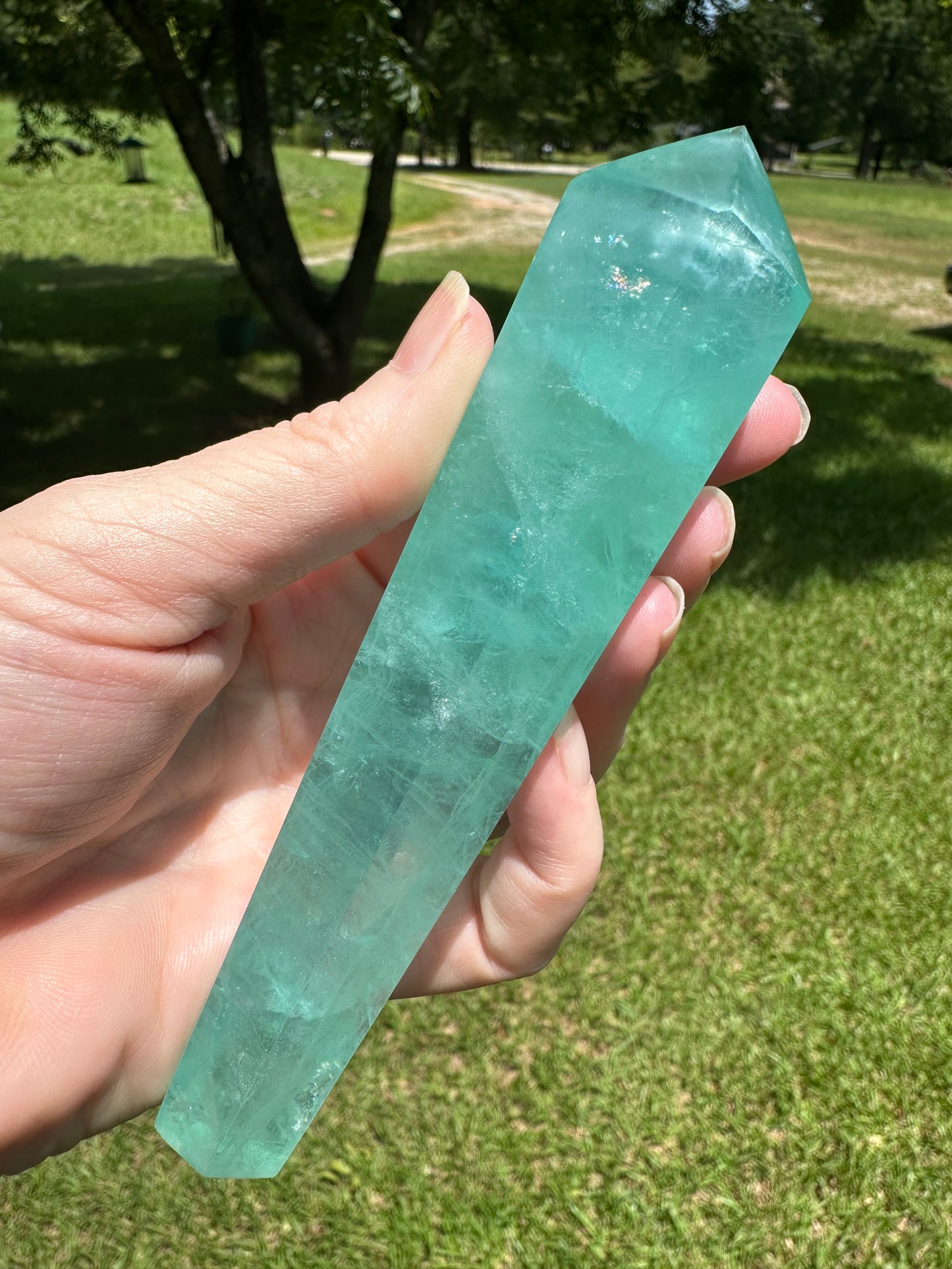 Neon Green Fluorite Scepter #6