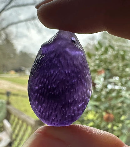 Hedgehog Hand-Carved Rainbow Fluorite #1