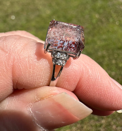 Sterling 925 Super 7 Strawberry Quartz Ring #37