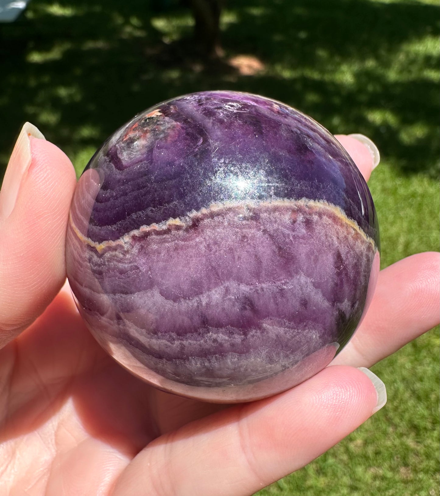 Deep Purple Fluorite Sphere #3