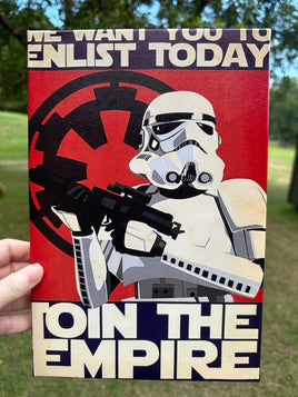 Join The Empire Framed Canvas Print