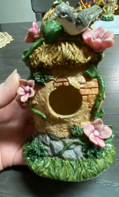 Bird & Birdhouse Figurine