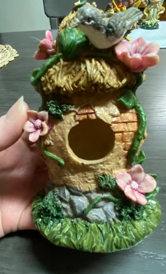 Bird & Birdhouse Figurine