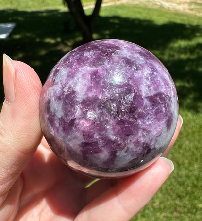 Spark Lepidolite Sphere #6