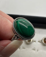 Natural Malachite Rings