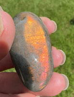 Orange Labradorite Palmstone #11