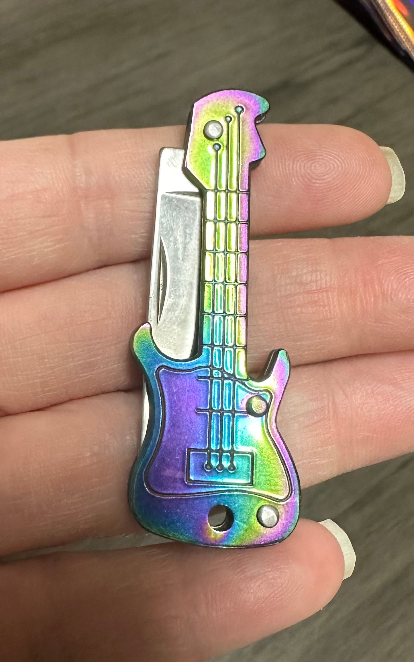 Multicolor Guitar Pocket Knife