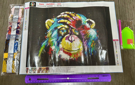 Colorful Gorilla Diamond Art Kit