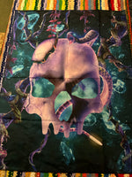 Blacklight Skull Serpent Tapestry