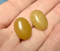 Yellow Aventurine 18x13mm Cabochon Pair