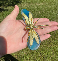 Dragonfly with Agate Slice Wings