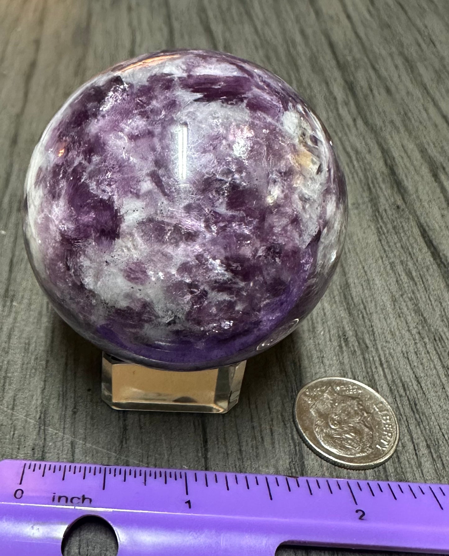 Spark Lepidolite Sphere #5