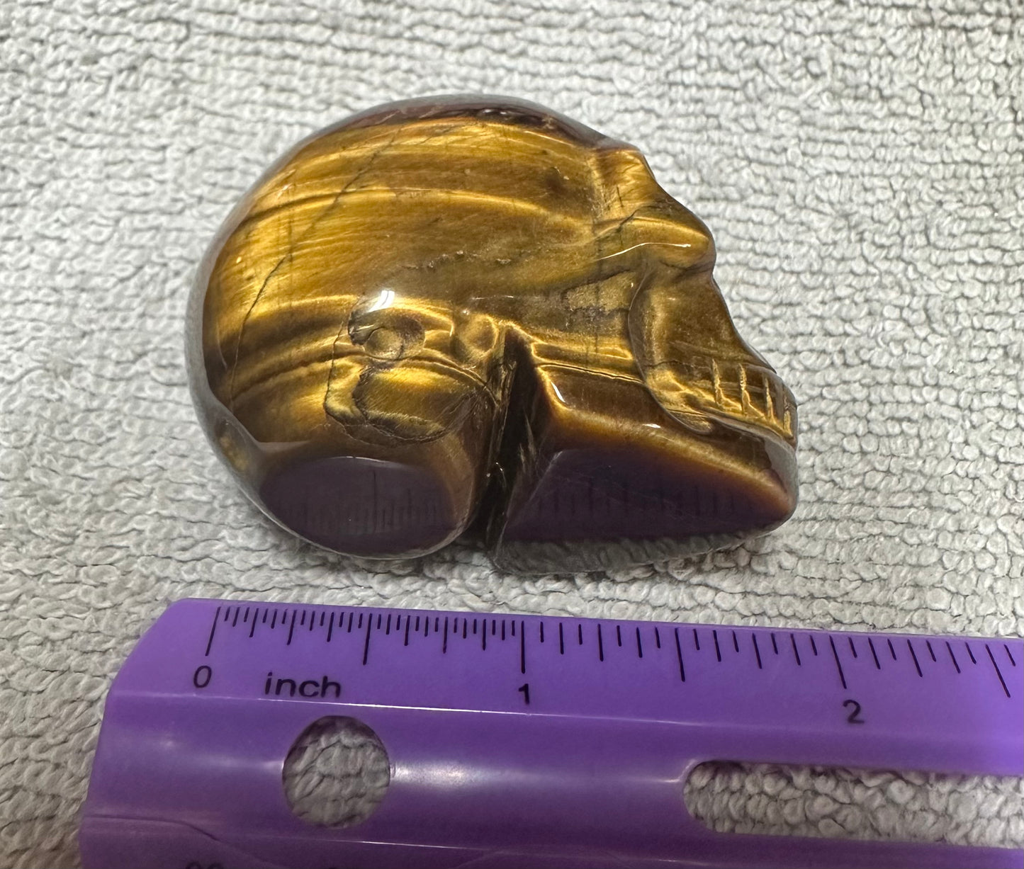 Natural Tiger Eye Skull