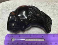 Black Obsidian Skull with Eagle