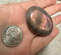 Orange & Pink Labradorite Palmstone #9