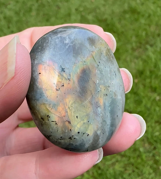 Multicolor Labradorite Palmstone #12