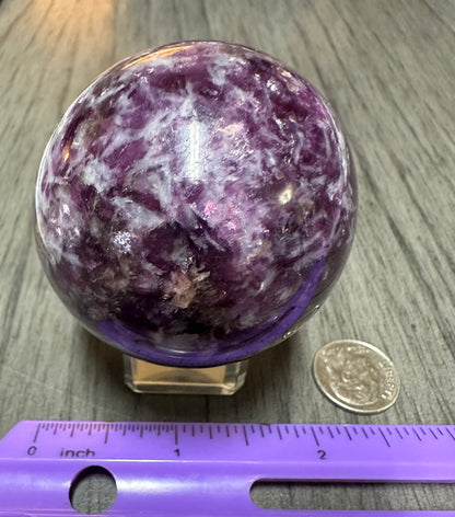 Spark Lepidolite Sphere #4