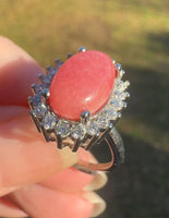 Natural Rhodochrosite Rings