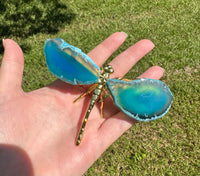 Dragonfly with Agate Slice Wings