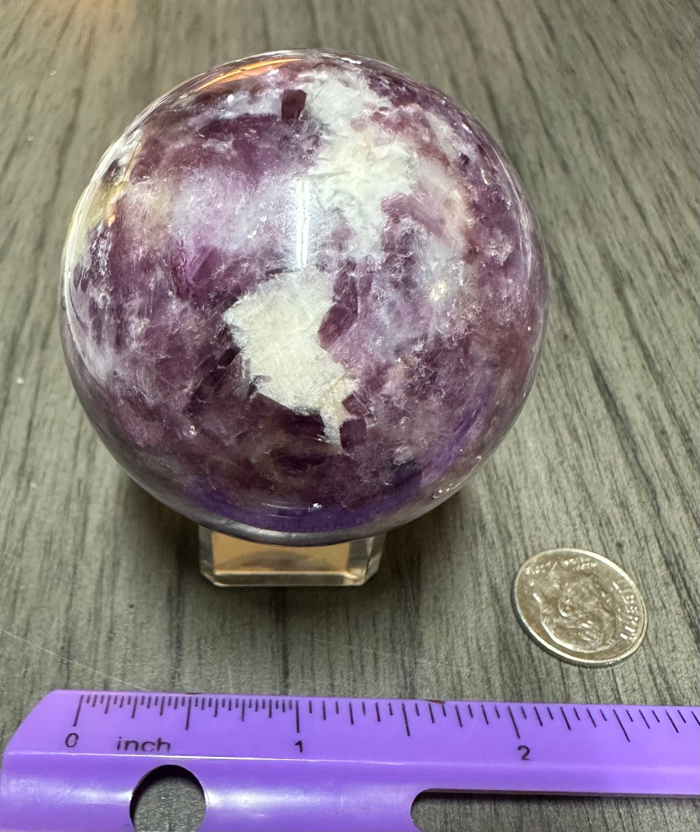 Spark Lepidolite Sphere #1