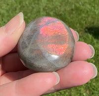 Orange & Pink Labradorite Palmstone #9